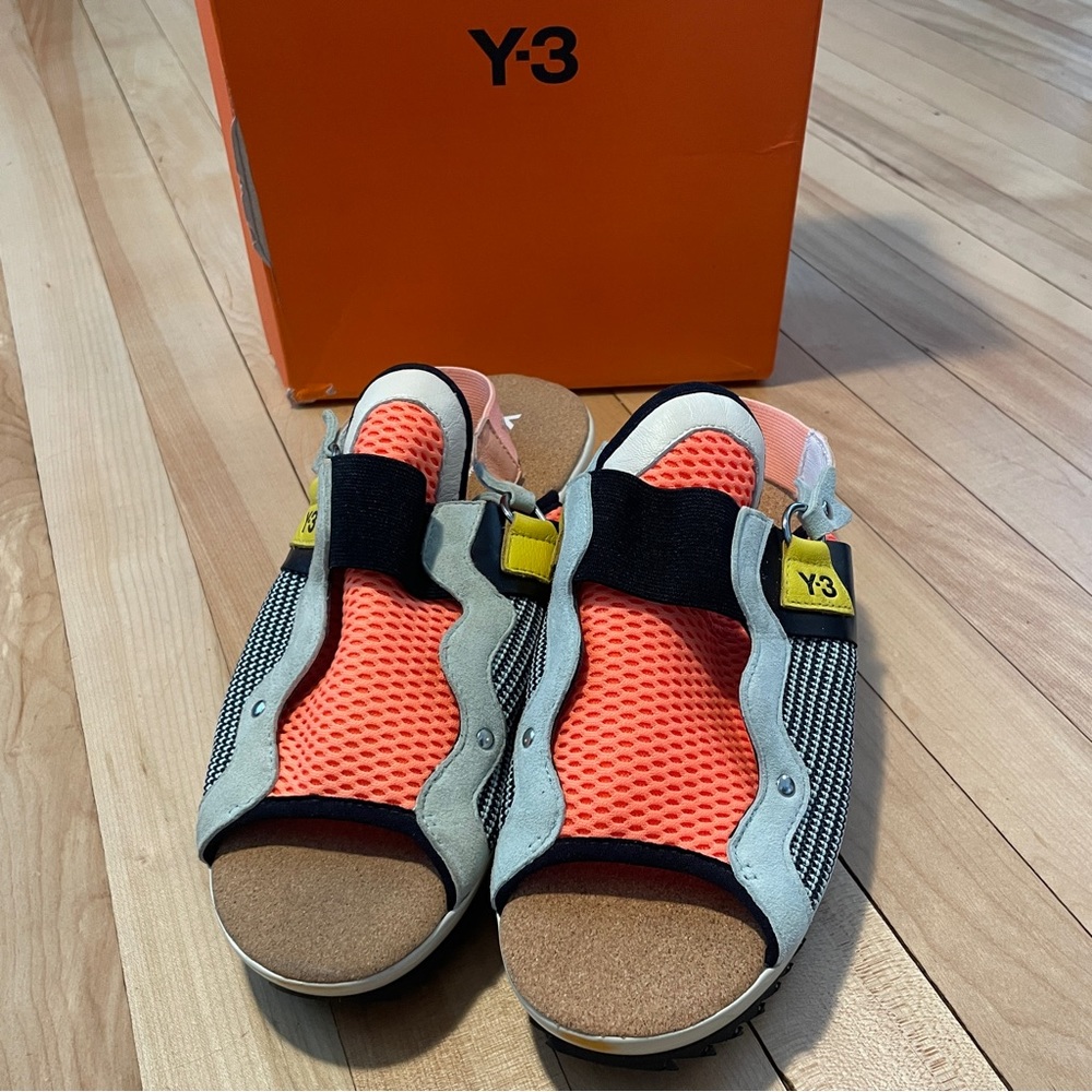 New with Defects - Yohji Yamamoto x Adidas Y-3 Orange Malye Sandals - Size 8.5 B